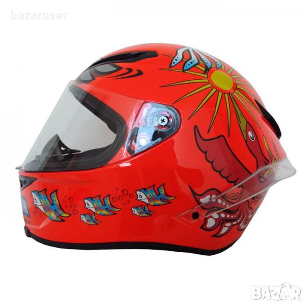 Каска за Мотор 2497-7 Оранжева /182830, снимка 1