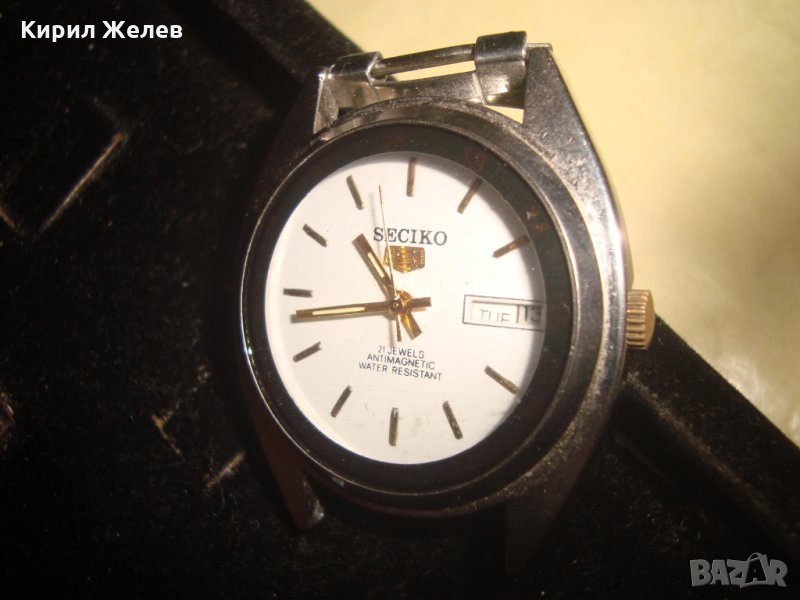 SECIKO 5 21 JEWELS ANTIMAGNETIC ИНТЕРЕСЕН РАБОТЕЩ МАРКОВ МЕХАНИЧЕН ЧАСОВНИК 20844, снимка 1