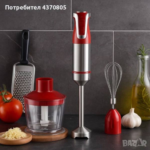 Пасатор 3 в 1 с чопър и бъркалка Royalty Line RL-ESMS800, снимка 1