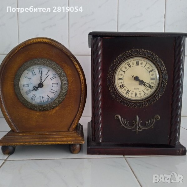 Два ретро винтидж стари часовници за интериор и колекционери, снимка 1