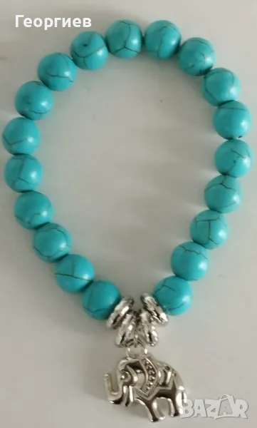 Гривна естествен камък Тюркоаз с тегло 26.47 гр., снимка 1