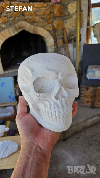 череп от бетон за рисуване , снимка 1