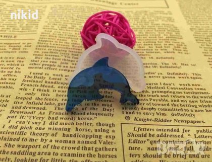 Малък Делфин силиконов молд форма фондан смола шоколад бижу колие и др декор, снимка 1