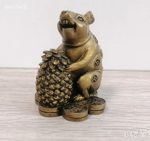 ❤️ ⭐ Китайска фигурка плъх за късмет ⭐ ❤️, снимка 1