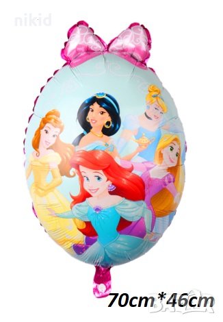5 Принцеси Голям овал с пандела фолио фолиев балон хелий или въздух, снимка 1