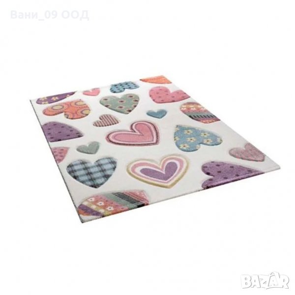 120×170см Детски килим "Сърца", снимка 1