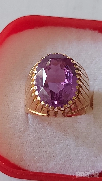 Руски златен пръстен с александрит, снимка 1