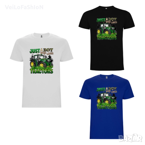Нова детска тениска с Трактор в три цвята, снимка 1