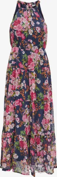 Дамска дълга лятна рокля с флорална апликация JDY, 100% полиестер, XL, снимка 1