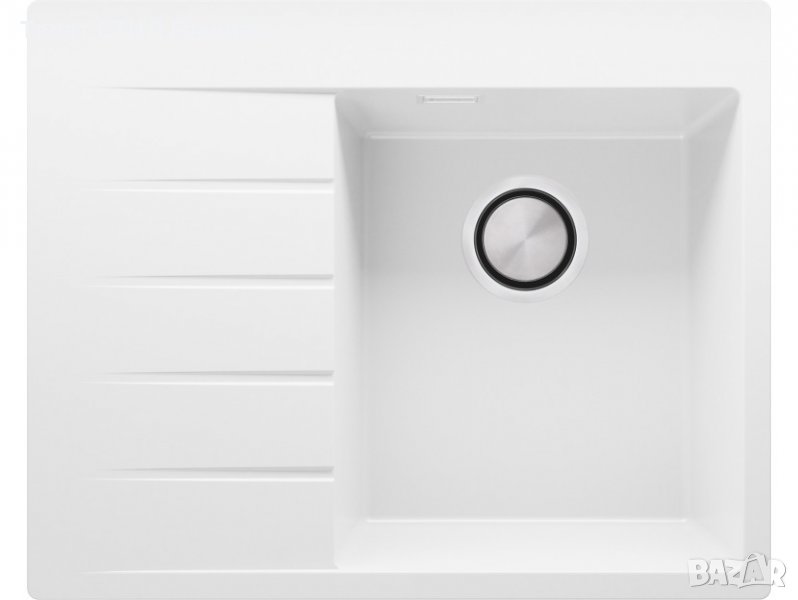 Кухненска Мивка от Гранит модел Сидни 620 x 500 Компакт - Бяла, снимка 1