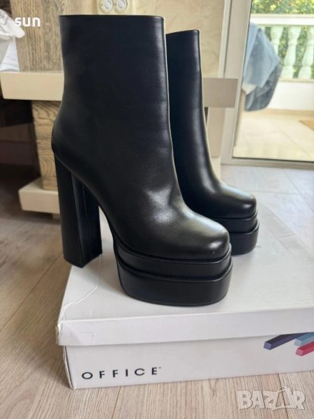 Кожени боти на платформа, снимка 1