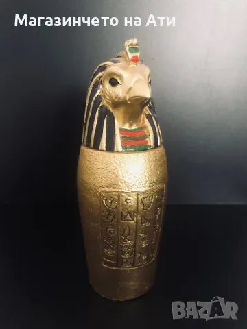 статуя Египетски Бог гърне, снимка 3 - Статуетки - 37040200