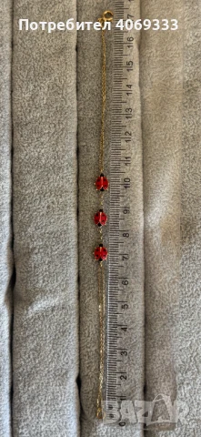 Златна гривна с калинки 14к  1.91гр 18см