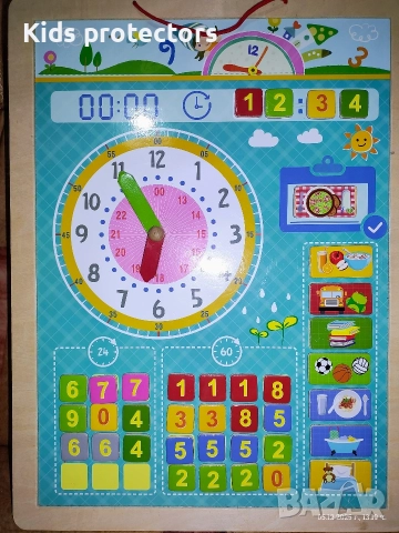 Комплект за игра с часовник и пъзели., снимка 2 - Образователни игри - 52662201