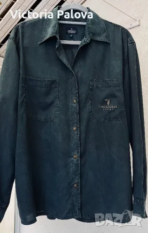 Риза TRUSSARDI JEANS  Италия оригинал, снимка 8 - Ризи - 48023828