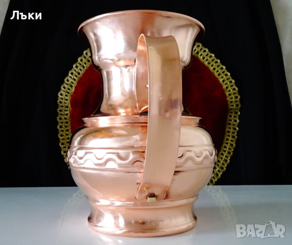 Битова медна кана за вино,чиста червена мед. , снимка 3 - Антикварни и старинни предмети - 51895674