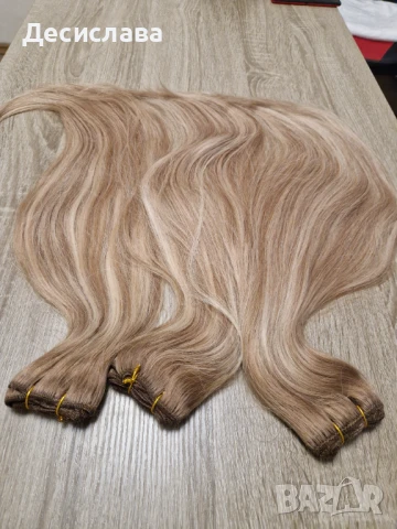 Естествена коса, плътен косъм, плътни крайща и изключително издръжлива!, снимка 2 - Аксесоари за коса - 51370432