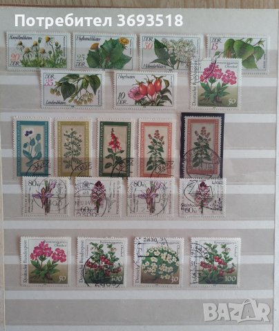 Пощенски марки  / цветя / 130 бр., снимка 4 - Филателия - 40402200