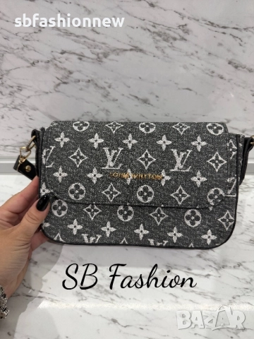 Louis Vuitton черно/бяла чанта