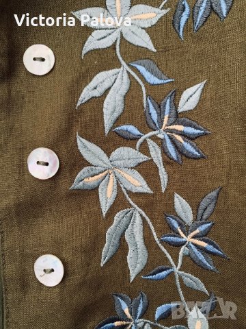 Дизайнерски блейзър/сако лен и коприна, снимка 4 - Сака - 39552393