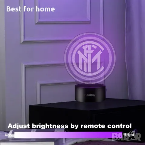 INTER MILANO оригинална 3D лампа с дистанционно , снимка 4 - Футбол - 48341980