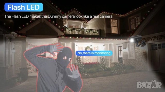 Фалшива камера, бутафорна камера, за видеонаблюдение, лъжлива камера за заблуда, камера наблюдение, снимка 7 - Други - 39971058