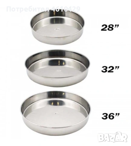 Комплект 3бр. кръгли тави за печене, снимка 2 - Съдове за готвене - 53408944