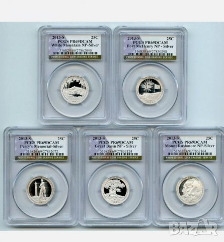 USA 🇺🇸 NATIONAL PARKS QUARTERS SILVER PROOF SET 2013-S PSGS PR69DCAM