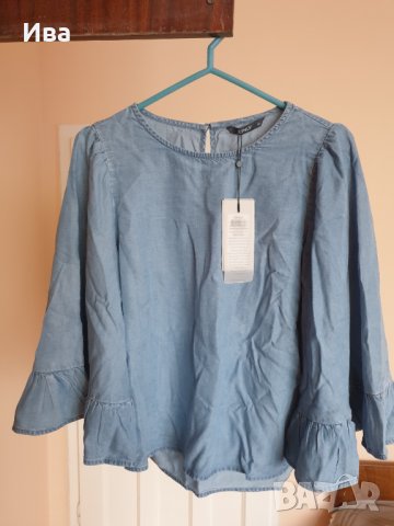Дамска блуза с модерен широк ръкав на Only, снимка 1 - Блузи с дълъг ръкав и пуловери - 37673396