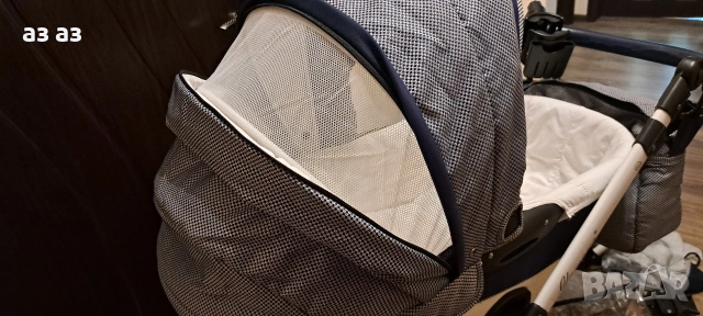 Комбинирана детска количка с всички екстри 3в1-дъждобран,човалчета,комарник,чанта..., снимка 11 - Детски колички - 53602340