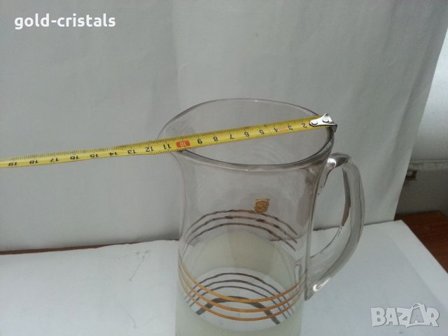 стъклена кана и чаши , снимка 7 - Антикварни и старинни предмети - 33682356