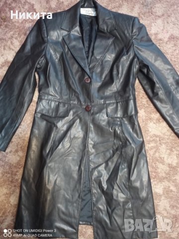 кожено яке до коляното-38 размер, снимка 3 - Якета - 43352129