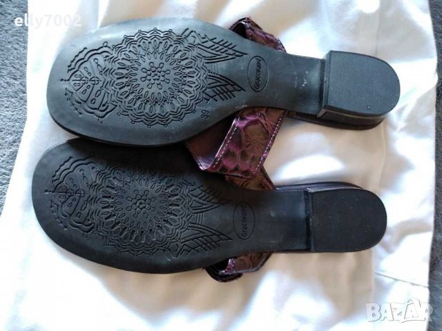 Нови дамски чехли, тъмно лилав лак Graceland, снимка 4 - Чехли - 28901672