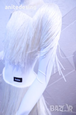 Бяла рокля с ресни за латино танци, снимка 5 - Детски рокли и поли - 44029662