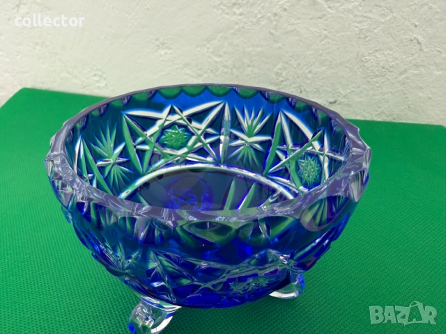 Кристална "БОХЕМСКА" - купа / захарница. №7601, снимка 7 - Антикварни и старинни предмети - 52366452