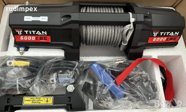 Лебедка 6000 Либри, 12V , електрическа, Titan, снимка 7 - Аксесоари и консумативи - 37990505