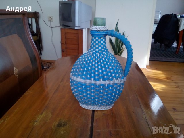 Стара плетена дамаджана #10, снимка 3 - Антикварни и старинни предмети - 28523258