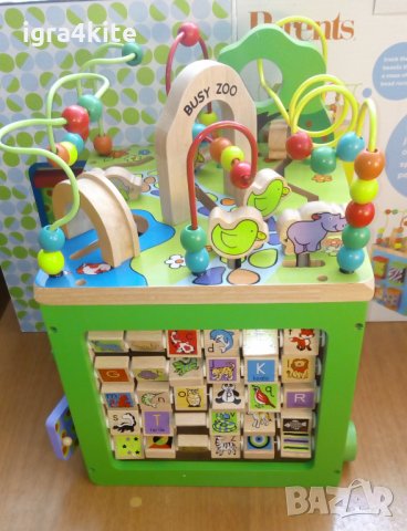 Огромен дървен мултифункционален интерактивен занимателен сортер, снимка 12 - Образователни игри - 26626674