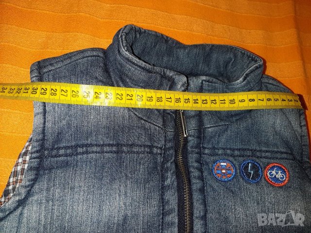 Дънково якенце за момче, с дебела подплата, снимка 4 - Детски якета и елеци - 32879392