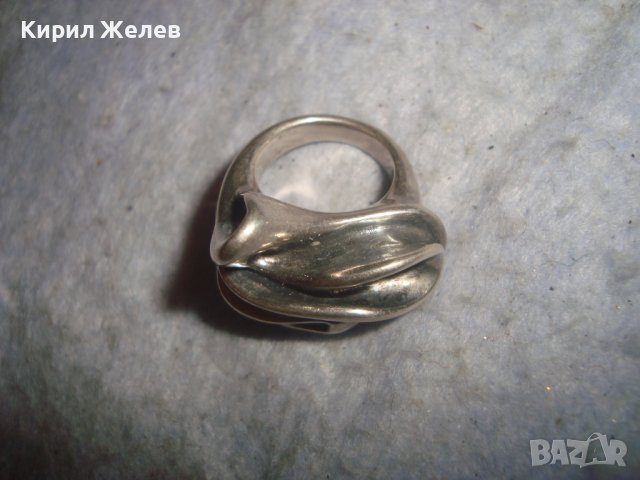 ДИЗАЙНЕРСКИ АРТ СРЕБЪРЕН КУХ ПРЪСТЕН ЛАКИРАНО СРЕБРО 925 ПРЕКРАСНА РЪЧНА МАЙСТОРСКА ИЗРАБОТКА 27305, снимка 12 - Пръстени - 36797587
