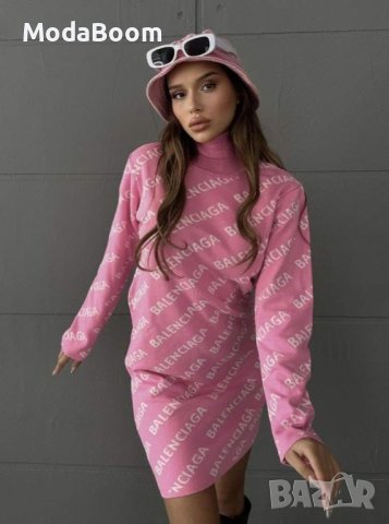 🩷Balenciaga луксозна розова дамска рокля🩷, снимка 2 - Рокли - 43516781