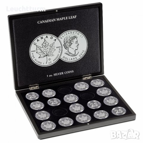 луксозна кутия VOLTERRA за 20 броя монети Кленов лист 