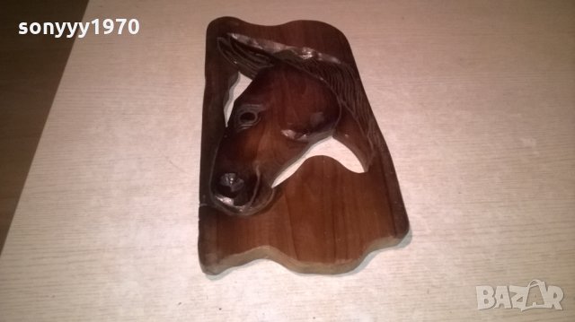 КОН-Пано стенно от тиково дърво - конска глава ръчна изработка, снимка 2 - Колекции - 27396867