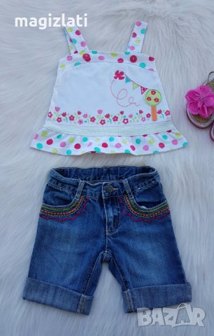 Детски дънкови панталонки и потник 2 години, снимка 12 - Комплекти за бебе - 32796815