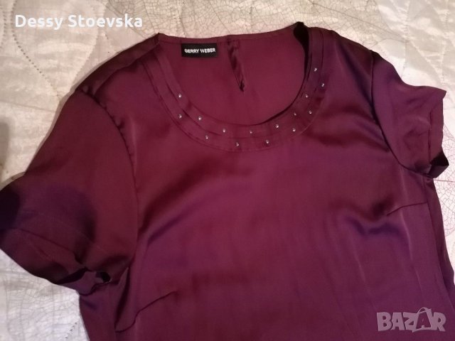 Блузка в цвят Бордо , снимка 3 - Тениски - 29074978