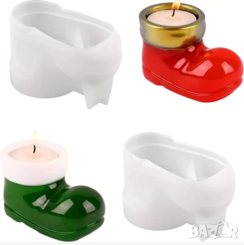 Молд бурканче свещник коледен ботуш , снимка 5 - Форми - 47610731