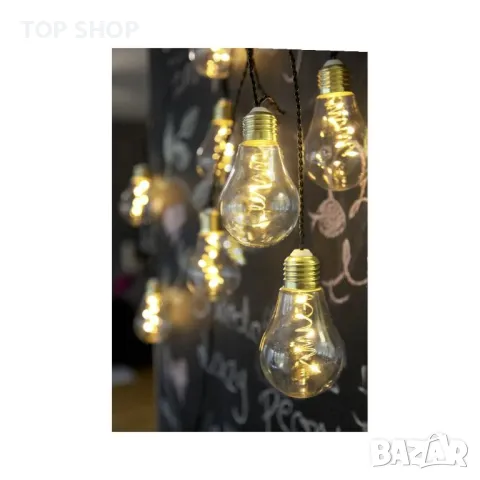 LED СВЕТЕЩА ВЕРИГА LIVARNO 10 крушки, 5 светодиода вътре в тях, снимка 3 - Лед осветление - 49157130