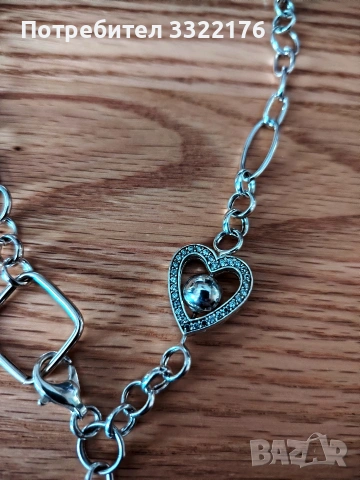 Дамски сребърен синджир, снимка 2 - Колиета, медальони, синджири - 53380702