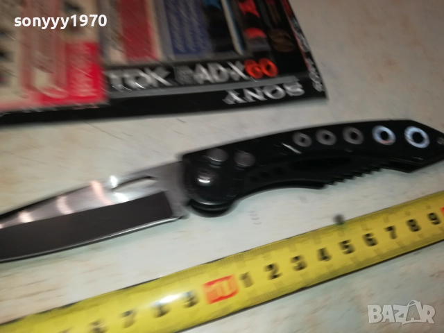 МЕТАЛНА ЧЕРНА АВТОМАТИЧНА НОЖКА 0509251737, снимка 16 - Оборудване и аксесоари за оръжия - 51618440