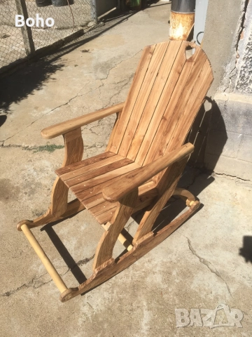 Люлеещ дървен стол, снимка 5 - Столове - 51847718